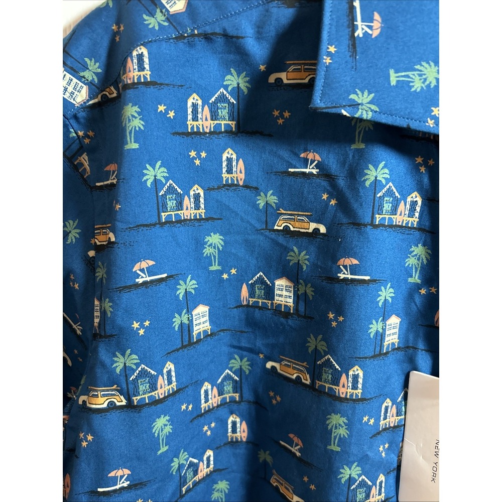 NWT ALEX CANNON Button Down Shirt Mens L VOLKSWAGON/ SURFBOARD PRINT - Picture 3 of 7